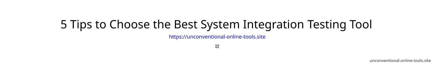 5 Tips to Choose the Best System Integration Testing Tool