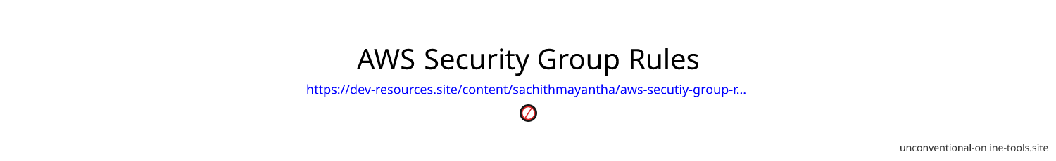 AWS Security Group Rules