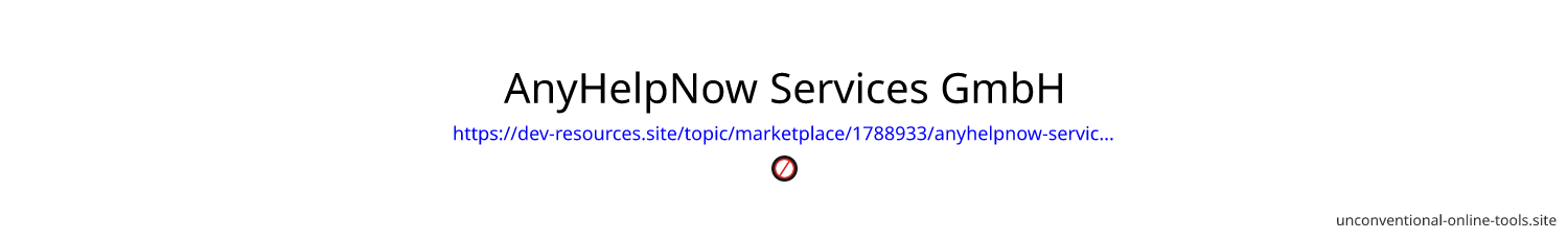 AnyHelpNow Services GmbH & Co. KG