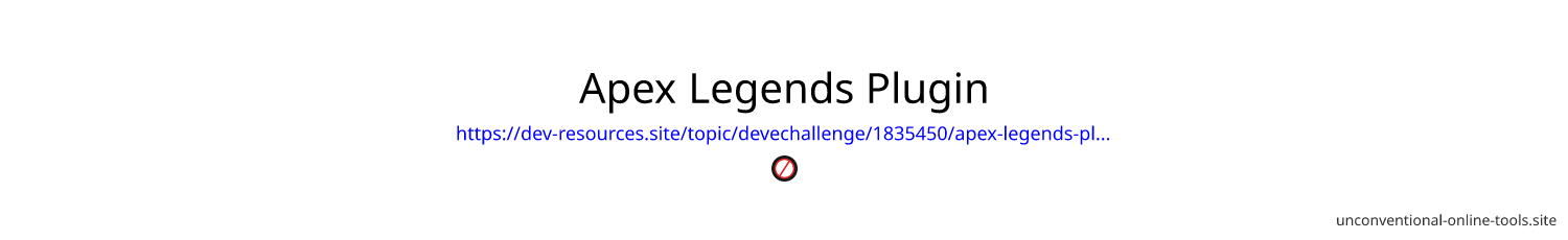 Apex Legends Plugin