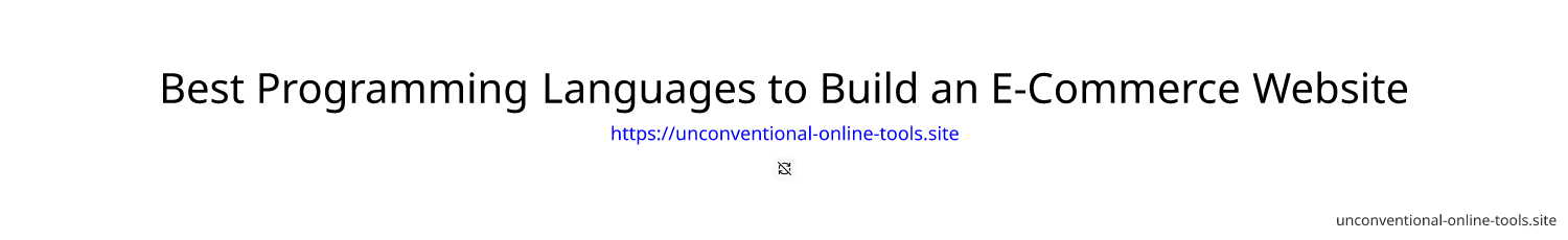 Best Programming Languages to Build an E-Commerce Website