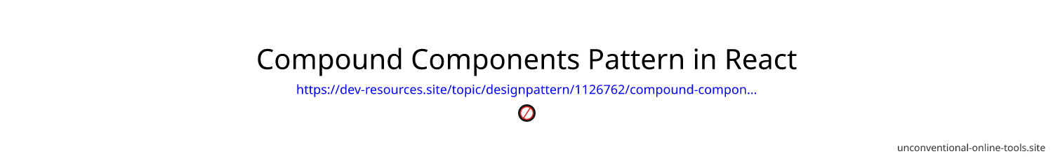 Compound Components Pattern in React