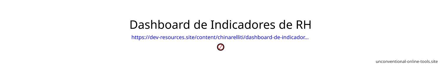 Dashboard de Indicadores de RH