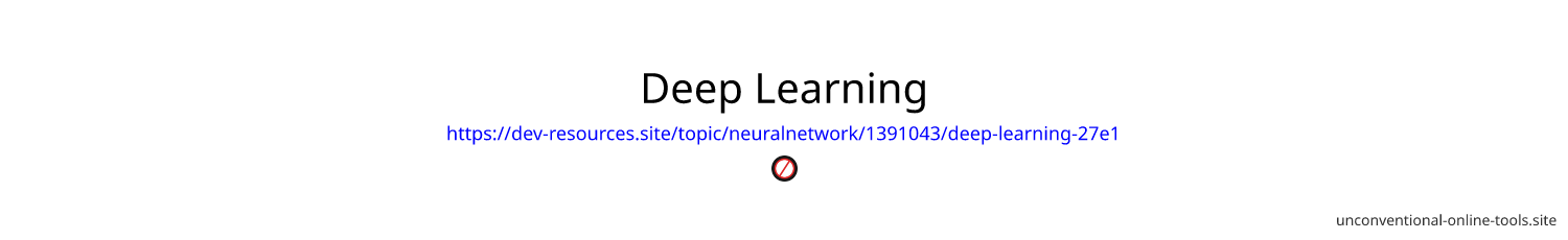 Deep Learning