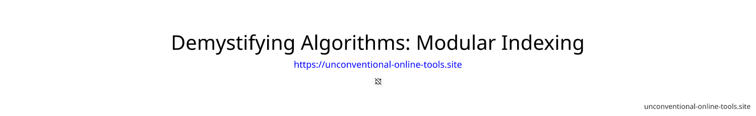Demystifying Algorithms: Modular Indexing