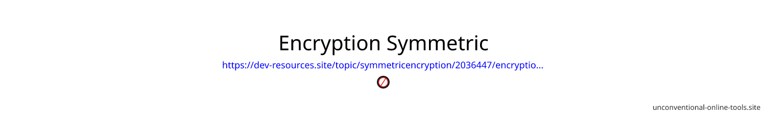 Encryption Symmetric