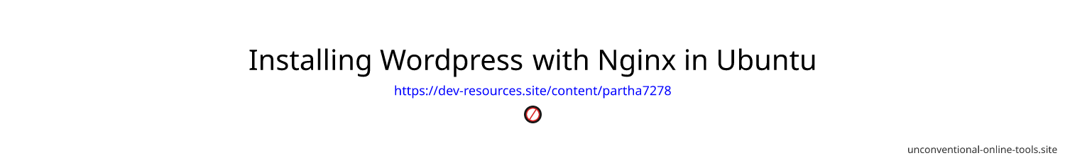 Installing Wordpress with Nginx in Ubuntu