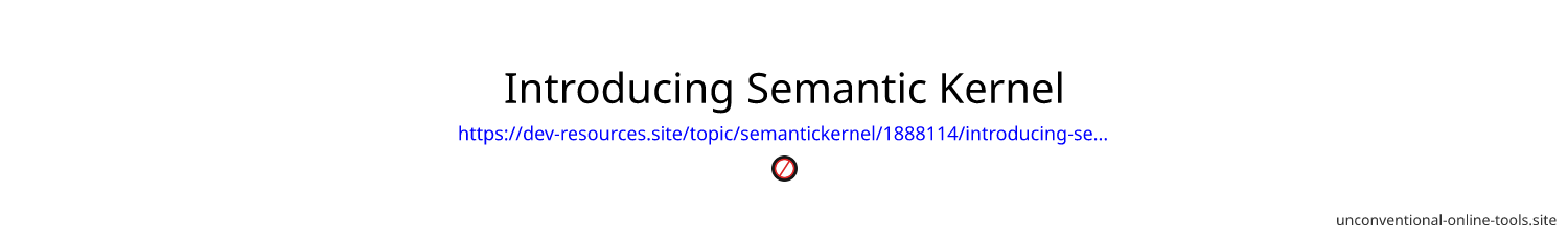 Introducing Semantic Kernel