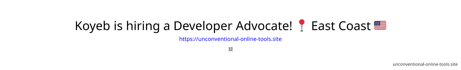 Koyeb is hiring a Developer Advocate! 📍 East Coast 🇺🇸