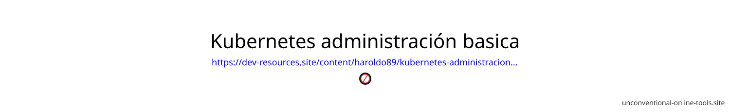 Kubernetes administración basica