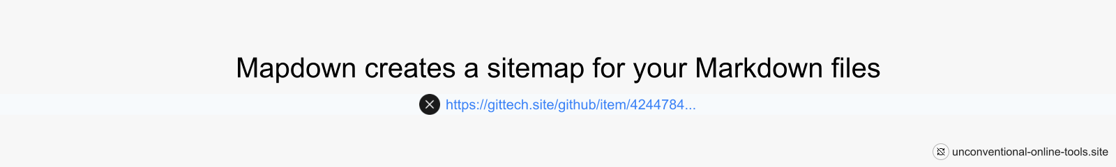 Mapdown creates a sitemap for your Markdown files