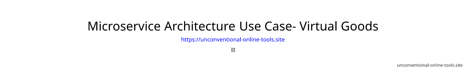Microservice Architecture Use Case- Virtual Goods