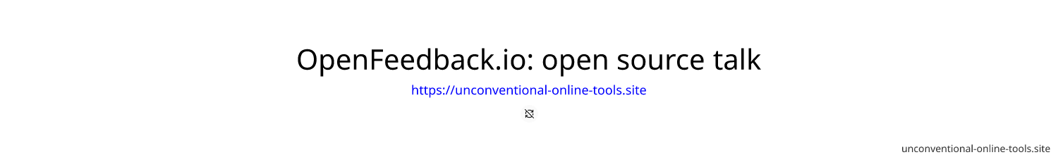 OpenFeedback.io: open source talk & conference feedbacks SaaS