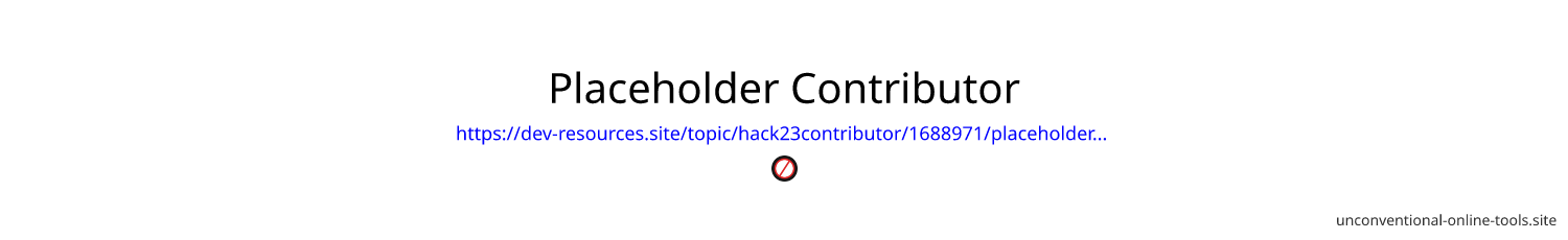 Placeholder Contributor