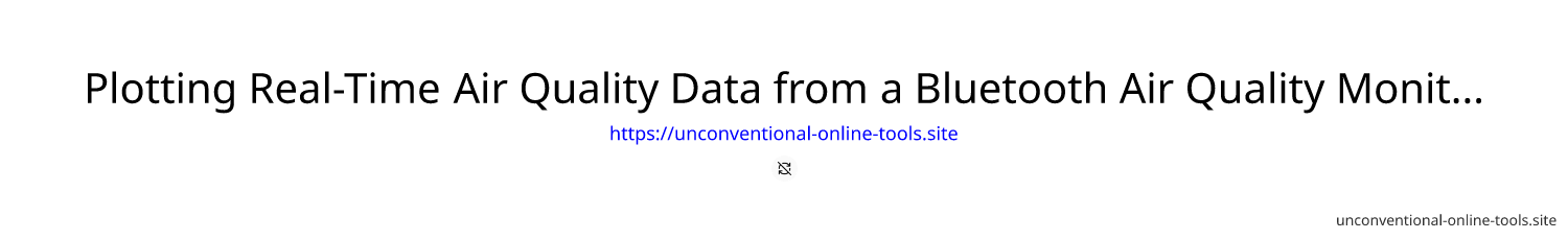 Plotting Real-Time Air Quality Data from a Bluetooth Air Quality Monitoring Device Using MATLAB