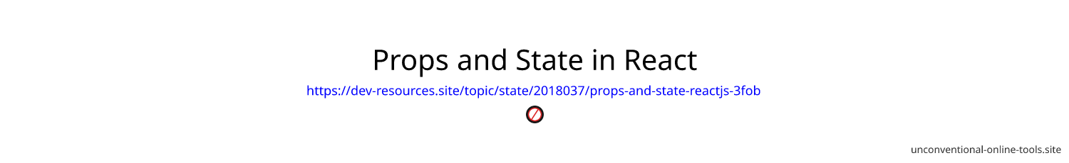 Props and State in React