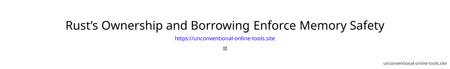 Rust’s Ownership and Borrowing Enforce Memory Safety