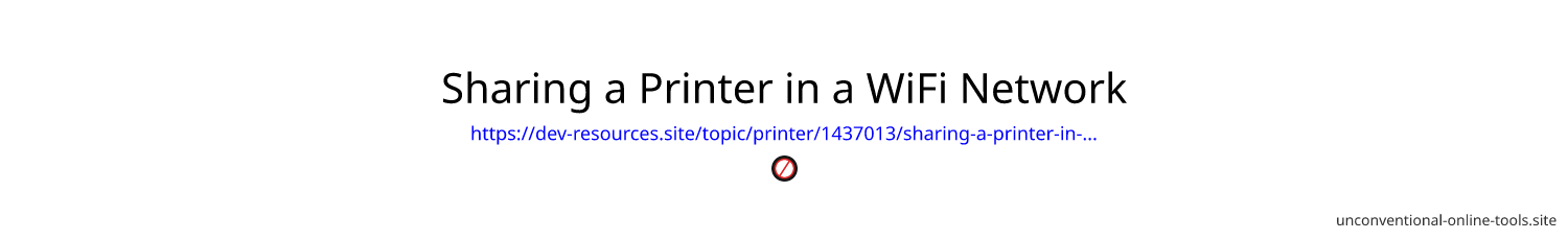 Sharing a Printer in a WiFi Network