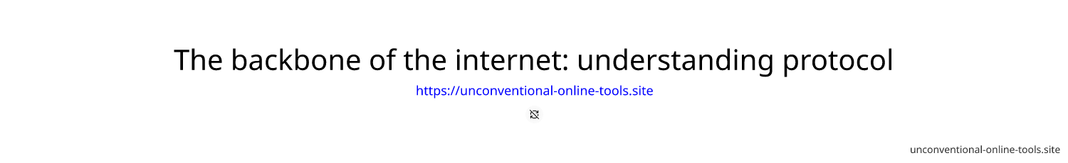 The backbone of the internet: understanding protocol
