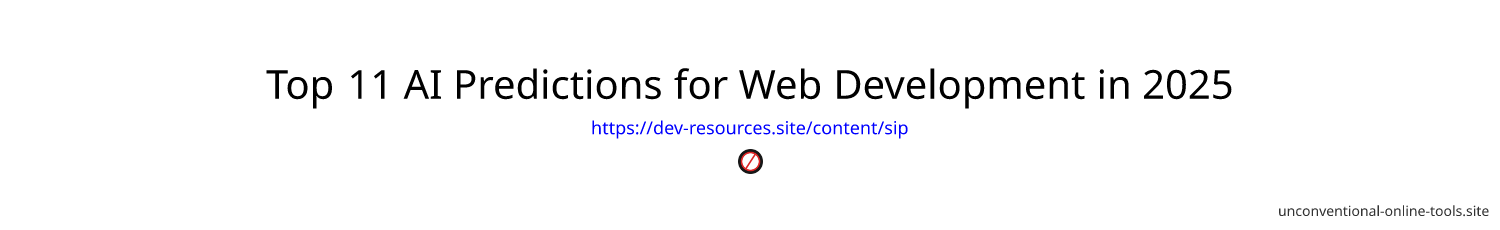 Top 11 AI Predictions for Web Development in 2025