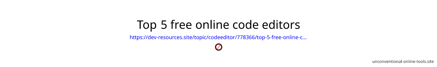 Top 5 free online code editors