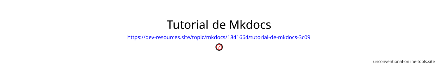 Tutorial de Mkdocs