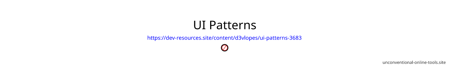 UI Patterns