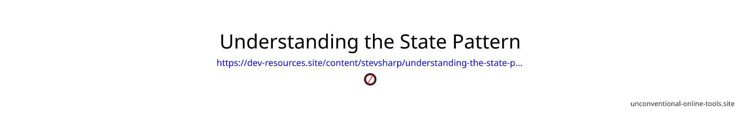 Understanding the State Pattern