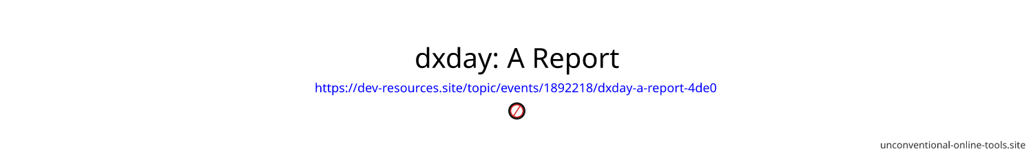 dxday: A Report