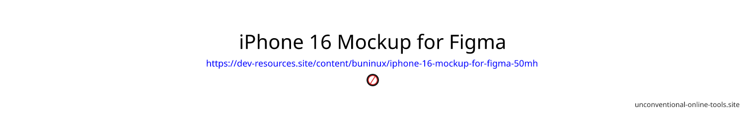 iPhone 16 Mockup for Figma