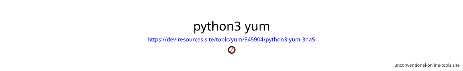 python3 yum